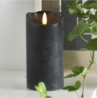 LED Pillar Candle Flamme Rustic