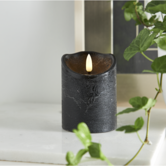 LED Pillar Candle Flamme Rustic