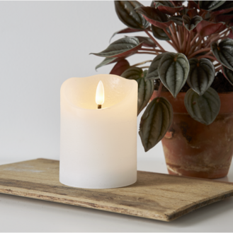 LED Pillar Candle Flamme Rustic