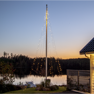 Flagpole Lights Shiny Warm White