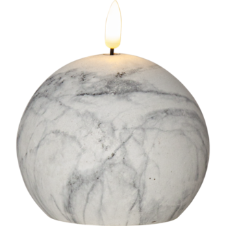 LED Pillar Candle Flamme Marble