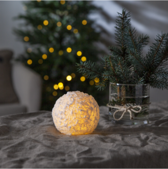 LED Pillar Candle Snowball