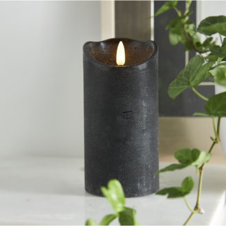 LED Pillar Candle Flamme Rustic