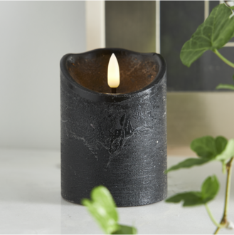 LED Pillar Candle Flamme Rustic