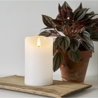 LED Pillar Candle Flamme Rustic