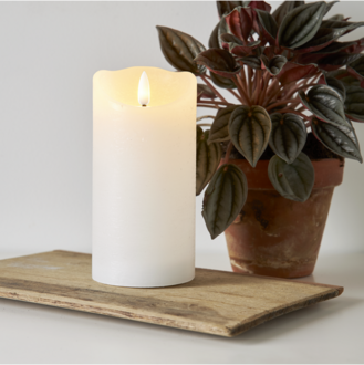 LED Pillar Candle Flamme Rustic