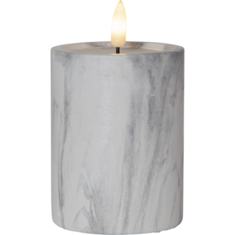 LED Pillar Candle Flamme Marble