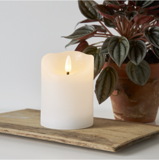 LED Pillar Candle Flamme Rustic