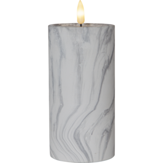 LED Pillar Candle Flamme Marble