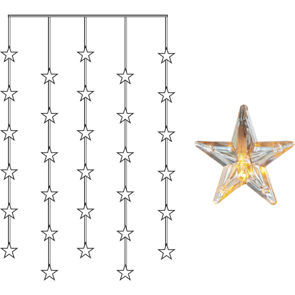 hanging star curtain lights